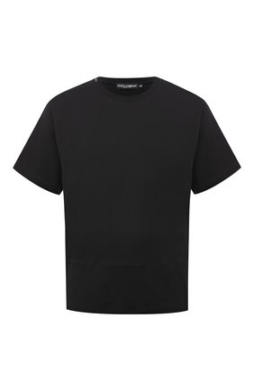 Мужская хлопковая футболка DOLCE & GABBANA черного цвета по цене 23850 руб., арт. G8NQ6T/FU7EQ | Фото 1 Мужская хлопковая футболка DOLCE & GABBANA черного цвета, арт. G8NQ6T/FU7EQ | Фото 1 (Длина (для топов): Стандартные; Рукава: Короткие; Материал внешний: Хлопок; Принт: Без принта; Стили: Кэжуэл)