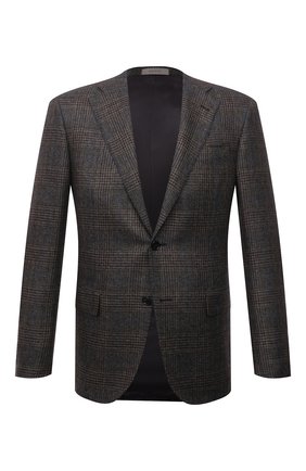 Мужской кашемировый пиджак CORNELIANI темно-коричневого цвета по цене 187500 руб., арт. 886268-1816603/00 | Фото 1 Мужской кашемировый пиджак CORNELIANI темно-коричневого цвета, арт. 886268-1816603/00 | Фото 1 (Длина (для топов): Стандартные; Рукава: Длинные; Материал внешний: Шерсть, Кашемир; Материал подклада: Купро; Случай: Формальный; Стили: Классический; 1-2-бортные: Однобортные; Пиджаки М: Прямой)