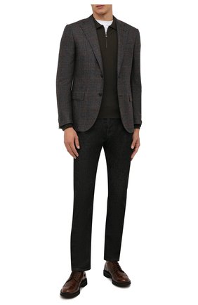 Мужской кашемировый пиджак CORNELIANI темно-коричневого цвета по цене 187500 руб., арт. 886268-1816603/00 | Фото 2 Мужской кашемировый пиджак CORNELIANI темно-коричневого цвета, арт. 886268-1816603/00 | Фото 2 (Длина (для топов): Стандартные; Рукава: Длинные; Материал внешний: Шерсть, Кашемир; Материал подклада: Купро; Случай: Формальный; Стили: Классический; 1-2-бортные: Однобортные; Пиджаки М: Прямой)