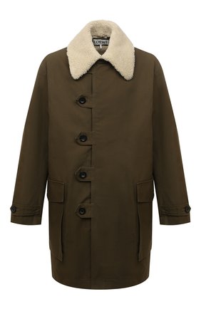 Мужская хлопковая парка LOEWE хаки цвета по цене 208500 руб., арт. H526Y02W09 | Фото 1 Мужская хлопковая парка LOEWE хаки цвета, арт. H526Y02W09 | Фото 1 (Материал внешний: Хлопок; Рукава: Длинные; Длина (верхняя одежда): До середины бедра; Материал подклада: Синтетический материал; Кросс-КТ: Куртка; Стили: Милитари)