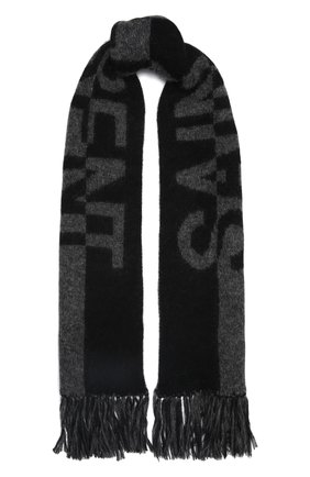 Мужской шерстяной шарф SAINT LAURENT черного цвета по цене 38050 руб., арт. 668797/3YI68 | Фото 1 Мужской шерстяной шарф SAINT LAURENT черного цвета, арт. 668797/3YI68 | Фото 1 (Материал: Шерсть, Текстиль; Кросс-КТ: шерсть; Аксессуары: Аксессуары)