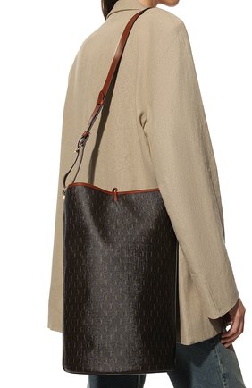 Женский сумка le monogramme SAINT LAURENT коричневого цвета, арт. 670751/2UY2W | Фото 2 (Размер: large; Материал: Экокожа; Сумки-технические: Сумки-шопперы)