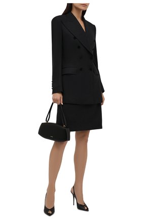 Женский шерстяной жакет DOLCE & GABBANA темно-серого цвета по цене 236500 руб., арт. F29CRT/FQBAL | Фото 2 Женский шерстяной жакет DOLCE & GABBANA темно-серого цвета, арт. F29CRT/FQBAL | Фото 2 (Рукава: Длинные; Длина (для топов): Удлиненные; Материал внешний: Шерсть; Материал подклада: Шелк; Женское Кросс-КТ: Жакет-одежда; 1-2-бортные: Двубортные; Стили: Классический; Случай: Формальный; Региональные ограничения белый список (Axapta Mercury): RU)