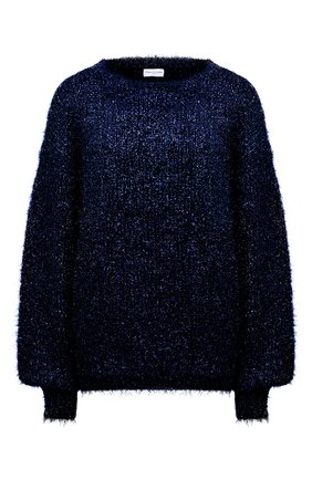 Женский свитер DRIES VAN NOTEN синего цвета по цене 51700 руб., арт. 212-011289-3719 | Фото 1 Женский свитер DRIES VAN NOTEN синего цвета, арт. 212-011289-3719 | Фото 1 (Материал внешний: Шерсть, Синтетический материал; Рукава: Длинные; Женское Кросс-КТ: Свитер-одежда; Длина (для топов): Стандартные; Стили: Романтичный)
