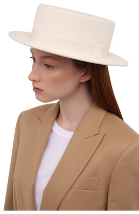 Женская шляпа kanotie mini COCOSHNICK HEADDRESS белого цвета, арт. kanotiemini | Фото 2 (Материал: Текстиль, Хлопок)