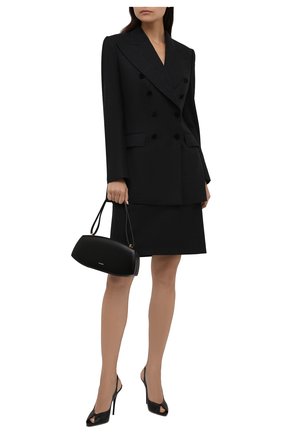 Женская шерстяная юбка DOLCE & GABBANA серого цвета по цене 56800 руб., арт. F4BM7T/FQBAL | Фото 2 Женская шерстяная юбка DOLCE & GABBANA серого цвета, арт. F4BM7T/FQBAL | Фото 2 (Длина Ж (юбки, платья, шорты): До колена; Материал внешний: Шерсть; Материал подклада: Шелк; Женское Кросс-КТ: Юбка-одежда; Стили: Кэжуэл)