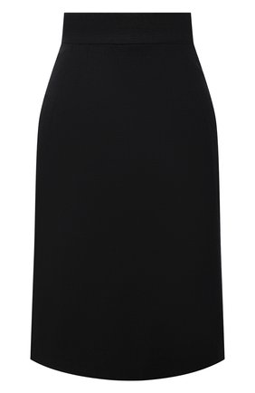 Женская шерстяная юбка DOLCE & GABBANA серого цвета, арт. F4BM7T/FQBAL | Фото 1 (Длина Ж (юбки, платья, шорты): До колена; Материал внешний: Шерсть; Материал подклада: Шелк; Женское Кросс-КТ: Юбка-одежда; Стили: Кэжуэл)