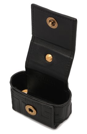Кожаный чехол для airpods pro BALMAIN черного цвета, арт. WN0QG143/LESP | Фото 4 (Материал: Натуральная кожа; Женское Кросс-КТ: Кожа AirPods)
