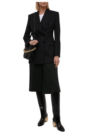 Женские комбинированные сапоги vally DOLCE & GABBANA черного цвета по цене 108500 руб., арт. CU0767/AQ377 | Фото 2 Женские комбинированные сапоги vally DOLCE & GABBANA черного цвета, арт. CU0767/AQ377 | Фото 2 (Высота голенища: Средние; Подошва: Плоская; Материал внутренний: Натуральная кожа; Материал внешний: Текстиль; Каблук высота: Средний; Каблук тип: Устойчивый)