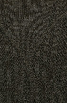 Мужской кашемировый свитер CORNELIANI хаки цвета, арт. 88M53A-1825165/00 | Фото 5 (Материал внешний: Шерсть, Кашемир; Рукава: Длинные; Принт: Без принта; Длина (для топов): Стандартные; Мужское Кросс-КТ: Свитер-одежда; Стили: Кэжуэл)