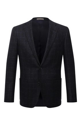 Мужской шерстяной пиджак CORNELIANI темно-синего цвета по цене 99500 руб., арт. 886Y70-1816317/00 | Фото 1 Мужской шерстяной пиджак CORNELIANI темно-синего цвета, арт. 886Y70-1816317/00 | Фото 1 (Рукава: Длинные; Материал подклада: Вискоза; Длина (для топов): Стандартные; Материал внешний: Шерсть; Случай: Коктейльный; Стили: Классический; 1-2-бортные: Однобортные; Пиджаки М: Прямой)
