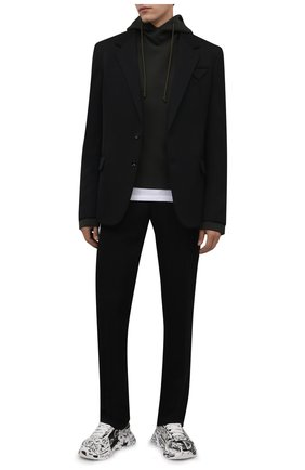 Мужские кожаные кроссовки daymaster DOLCE & GABBANA белого цвета по цене 59950 руб., арт. CS1791/A0773 | Фото 2 Мужские кожаные кроссовки daymaster DOLCE & GABBANA белого цвета, арт. CS1791/A0773 | Фото 2 (Подошва: Массивная; Материал внутренний: Натуральная кожа; Стили: Гранж)