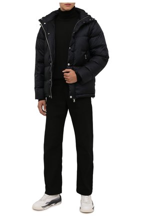 Мужская пуховая куртка BALMAIN черного цвета, арт. WH1TP035/X167 | Фото 2 (Рукава: Длинные; Материал подклада: Синтетический материал; Материал внешний: Синтетический материал; Материал утеплителя: Пух и перо; Длина (верхняя одежда): Короткие; Кросс-КТ: Куртка; Мужское Кросс-КТ: пуховик-короткий; Стили: Кэжуэл)