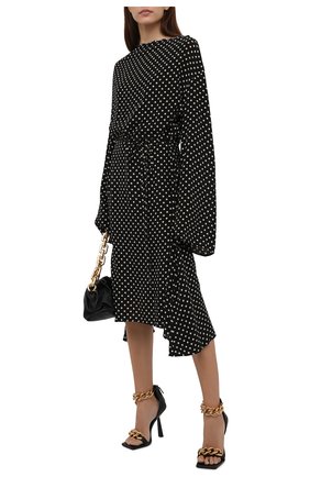 Женское шелковое платье BALENCIAGA черного цвета по цене 179500 руб., арт. 659084/TLLH8 | Фото 2 Женское шелковое платье BALENCIAGA черного цвета, арт. 659084/TLLH8 | Фото 2 (Рукава: Длинные; Длина Ж (юбки, платья, шорты): Миди; Материал внешний: Шелк; Женское Кросс-КТ: Платье-одежда; Стили: Ретро; Случай: Повседневный)