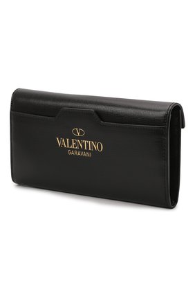 Женские кожаный кошелек VALENTINO черного цвета по цене 47950 руб., арт. WW0P0W68/XVD | Фото 2 Женские кожаный кошелек VALENTINO черного цвета, арт. WW0P0W68/XVD | Фото 2