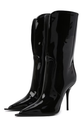 Женские комбинированные сапоги cardinale DOLCE & GABBANA черного цвета по цене 86550 руб., арт. CT0795/AQ132 | Фото 1 Женские комбинированные сапоги cardinale DOLCE & GABBANA черного цвета, арт. CT0795/AQ132 | Фото 1 (Каблук высота: Высокий; Материал внутренний: Натуральная кожа; Материал внешний: Текстиль; Высота голенища: Средние; Подошва: Плоская; Каблук тип: Шпилька)