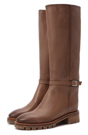 Женские кожаные сапоги SANTONI коричневого цвета по цене 99550 руб., арт. WSHR59492R0CFENAM24 | Фото 1 Женские кожаные сапоги SANTONI коричневого цвета, арт. WSHR59492R0CFENAM24 | Фото 1 (Каблук высота: Низкий; Подошва: Платформа; Материал внутренний: Натуральная кожа; Каблук тип: Устойчивый; Высота голенища: Высокие; Материал внешний: Кожа)