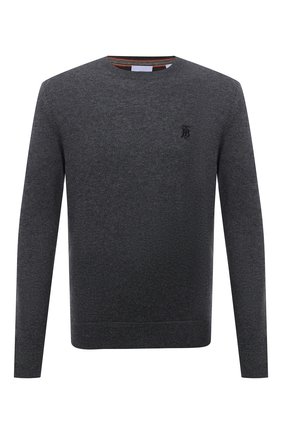 Мужской кашемировый джемпер BURBERRY серого цвета по цене 49750 руб., арт. 8044320 | Фото 1 Мужской кашемировый джемпер BURBERRY серого цвета, арт. 8044320 | Фото 1 (Рукава: Длинные; Длина (для топов): Стандартные; Материал внешний: Шерсть, Кашемир; Мужское Кросс-КТ: Джемперы; Вырез: Круглый; Принт: Без принта; Стили: Кэжуэл)