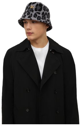 Мужская шерстяная панама DOLCE & GABBANA серого цвета по цене 37800 руб., арт. GH701A/FS2DR | Фото 2 Мужская шерстяная панама DOLCE & GABBANA серого цвета, арт. GH701A/FS2DR | Фото 2 (Материал: Шерсть)