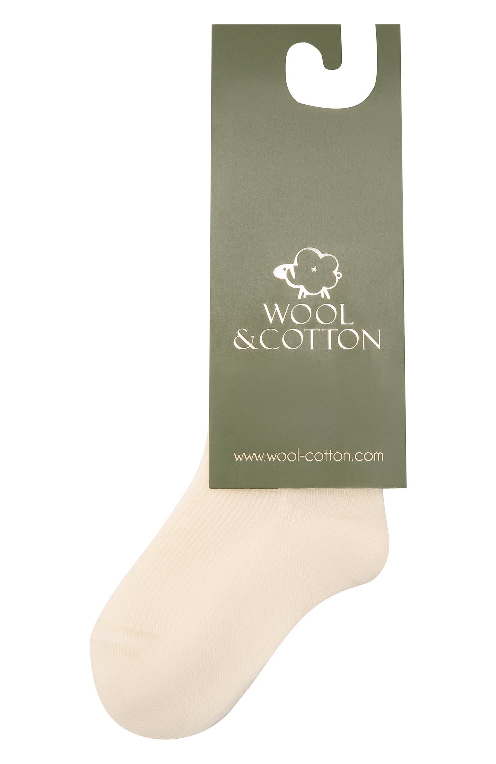 Детские шерстяные носки WOOL&COTTON молочного цвета, арт. NMML | Фото 1