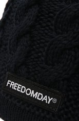 Детского шерстяная шапка FREEDOMDAY темно-синего цвета, арт. IFRJB928AB-805-RF | Фото 3 (Материал: Текстиль, Шерсть, Синтетический материал)