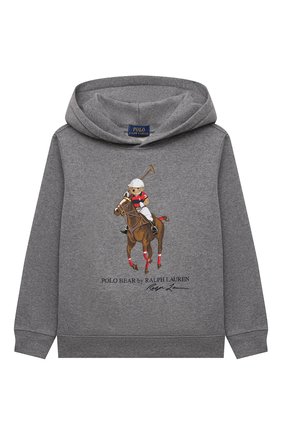 Детский хлопковое худи POLO RALPH LAUREN серого цвета по цене 7700 руб., арт. 321853795 | Фото 1 Детский хлопковое худи POLO RALPH LAUREN серого цвета, арт. 321853795 | Фото 1 (Материал внешний: Хлопок, Синтетический материал; Мальчики Кросс-КТ: Толстовка-одежда; Рукава: Длинные)