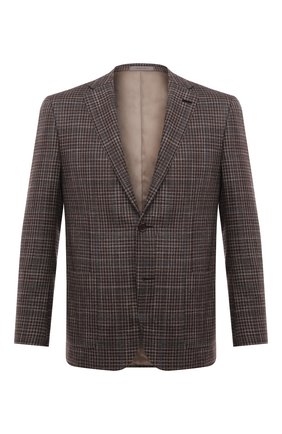 Мужской пиджак из шерсти и шелка CORNELIANI коричневого цвета по цене 111000 руб., арт. 886Y70-1816208/90 Z | Фото 1 Мужской пиджак из шерсти и шелка CORNELIANI коричневого цвета, арт. 886Y70-1816208/90 Z | Фото 1 (Длина (для топов): Стандартные; Материал внешний: Шерсть; Рукава: Длинные; Материал подклада: Вискоза; 1-2-бортные: Однобортные; Случай: Повседневный; Стили: Кэжуэл; Пиджаки М: Приталенный)