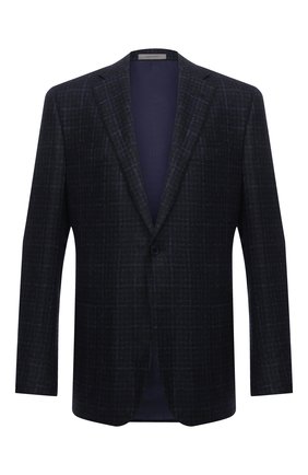 Мужской шерстяной пиджак CORNELIANI синего цвета по цене 99500 руб., арт. 886Y70-1816317/90 Z | Фото 1 Мужской шерстяной пиджак CORNELIANI синего цвета, арт. 886Y70-1816317/90 Z | Фото 1 (Материал внешний: Шерсть; Материал подклада: Вискоза; Рукава: Длинные; Длина (для топов): Стандартные; 1-2-бортные: Однобортные; Случай: Коктейльный; Стили: Кэжуэл; Пиджаки М: Приталенный)