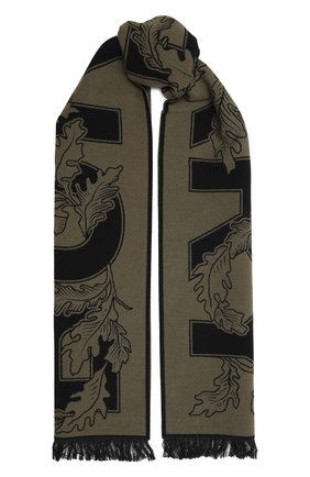 Мужской шарф из шерсти и шелка BURBERRY хаки цвета по цене 24200 руб., арт. 8045792 | Фото 1 Мужской шарф из шерсти и шелка BURBERRY хаки цвета, арт. 8045792 | Фото 1 (Материал: Шерсть, Текстиль; Кросс-КТ: шерсть; Аксессуары: Аксессуары)