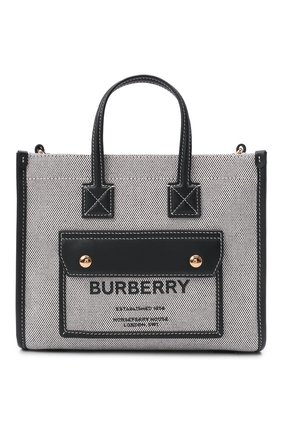 Женский сумка-тоут freya medium BURBERRY черно-белого цвета по цене 83900 руб., арт. 8044142 | Фото 1 Женский сумка-тоут freya medium BURBERRY черно-белого цвета, арт. 8044142 | Фото 1 (Размер: medium; Материал: Текстиль; Ремень/цепочка: На ремешке; Сумки-технические: Сумки-шопперы)