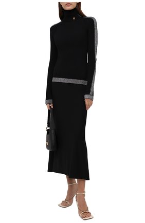 Женская водолазка balmain x rossignol BALMAIN черного цвета по цене 115000 руб., арт. WF2KH006/K345 | Фото 2 Женская водолазка balmain x rossignol BALMAIN черного цвета, арт. WF2KH006/K345 | Фото 2 (Материал внешний: Шерсть; Рукава: Длинные; Длина (для топов): Стандартные; Стили: Кэжуэл; Женское Кросс-КТ: Водолазка-одежда)