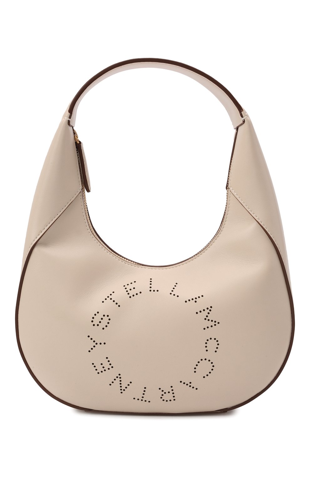 Женская сумка stella logo small STELLA MCCARTNEY кремвого цвета, арт. 700269/W8542 | Фото 1 (Сумки-технические: Сумки top-handle; Материал: Текстиль, Экокожа; Размер: small)