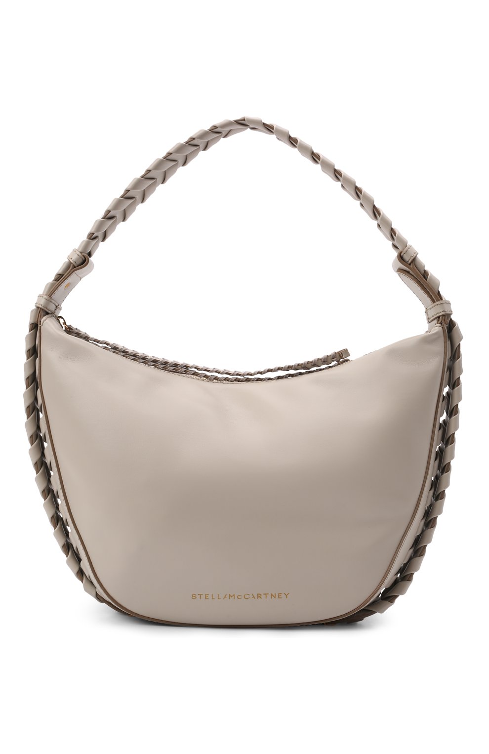 Женская сумка mackintosh medium STELLA MCCARTNEY светло-серого цвета, арт. 700234/W8775 | Фото 1 (Сумки-технические: Сумки top-handle; Размер: medium; Ремень/цепочка: На ремешке; Материал: Текстиль, Экокожа)