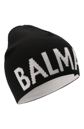 Детского шерстяная шапка BALMAIN черного цвета по цене 12900 руб., арт. 6P0707 | Фото 1 Детского шерстяная шапка BALMAIN черного цвета, арт. 6P0707 | Фото 1 (Материал: Шерсть)