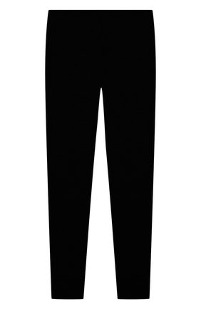 Детские шерстяные леггинсы WOOL&COTTON черного цвета, арт. ORUPO | Фото 1 (Материал внешний: Шерсть; Мальчики Кросс-КТ: Брюки-спорт; Ростовка одежда: 10 - 11 лет | 140 - 146см)