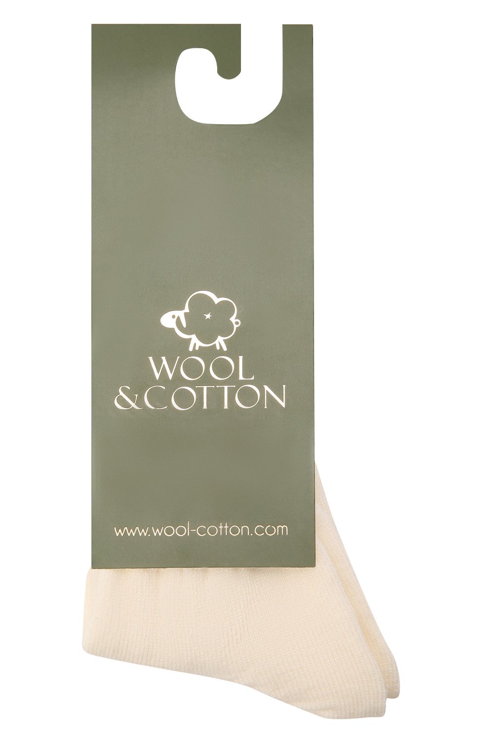 Детские шерстяные носки WOOL&COTTON кремвого цвета, арт. NLML | Фото 1