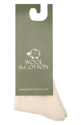 Детские шерстяные носки WOOL&COTTON кремвого цвета по цене 730 руб., арт. NLML | Фото 1 Детские шерстяные носки WOOL&COTTON кремвого цвета, арт. NLML | Фото 1 (Материал: Шерсть, Текстиль)