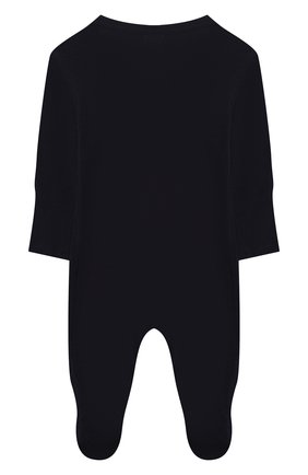 Детский шерстяной комбинезон WOOL&COTTON синего цвета по цене 5150 руб., арт. OMLRB | Фото 2 Детский шерстяной комбинезон WOOL&COTTON синего цвета, арт. OMLRB | Фото 2 (Материал внешний: Шерсть; Рукава: Длинные)