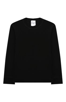 Детский комплект из лонгслива и брюк WOOL&COTTON черного цвета по цене 6270 руб., арт. HRUFP | Фото 2 Детский комплект из лонгслива и брюк WOOL&COTTON черного цвета, арт. HRUFP | Фото 2 (Материал внешний: Хлопок, Шерсть; Рукава: Длинные; Ростовка одежда: 10 - 11 лет | 140 - 146см)