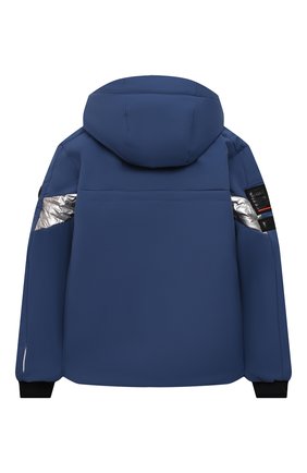 Детского куртка с капюшоном POIVRE BLANC синего цвета, арт. 287037 | Фото 2 (Рукава: Длинные; Материал внешний: Синтетический материал; Кросс-КТ: Ветровка, Демисезон)