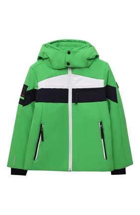 Детского куртка с капюшоном POIVRE BLANC зеленого цвета по цене 20570 руб., арт. 287037 | Фото 1 Детского куртка с капюшоном POIVRE BLANC зеленого цвета, арт. 287037 | Фото 1 (Рукава: Длинные; Материал внешний: Синтетический материал; Кросс-КТ: Ветровка, Сезон: демисезон)