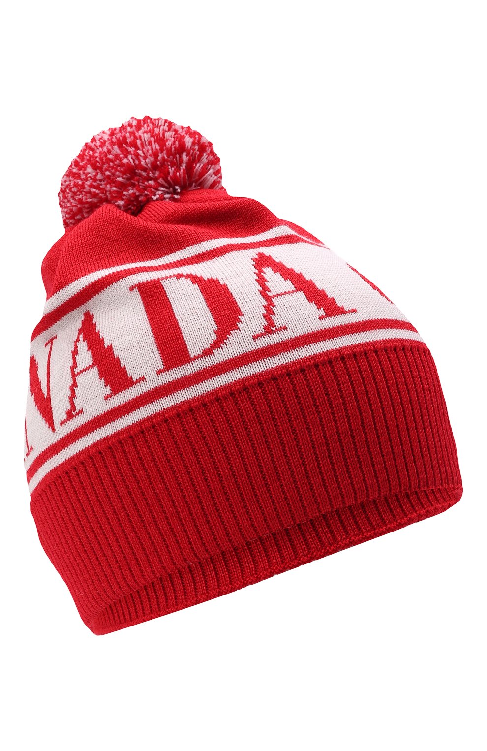 Детского шерстяная шапка CANADA GOOSE красного цвета, арт. 6959K | Фото 1 (Материал: Текстиль, Шерсть)