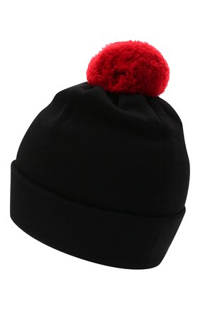 Детского шерстяная шапка CANADA GOOSE черного цвета, арт. 6948K | Фото 2 (Материал: Шерсть, Текстиль)