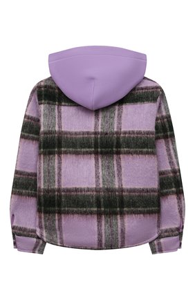 Детское шерстяная куртка NATASHA ZINKO фиолетового цвета по цене 38650 руб., арт. FW21MNZ402-70/10-14 | Фото 2 Детское шерстяная куртка NATASHA ZINKO фиолетового цвета, арт. FW21MNZ402-70/10-14 | Фото 2 (Материал внешний: Синтетический материал, Шерсть; Рукава: Длинные; Материал подклада: Хлопок)