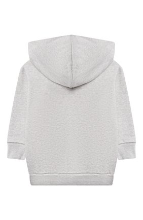 Детский хлопковое худи BALENCIAGA серого цвета по цене 23100 руб., арт. 682145/TLV84 | Фото 2 Детский хлопковое худи BALENCIAGA серого цвета, арт. 682145/TLV84 | Фото 2 (Материал внешний: Хлопок; Девочки Кросс-КТ: Толстовка-одежда; Рукава: Длинные)