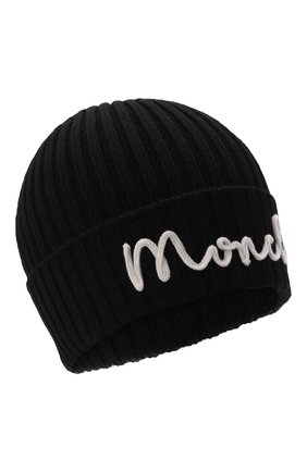 Детского шерстяная шапка MONCLER черного цвета по цене 16900 руб., арт. G2-954-9Z749-20-M1131 | Фото 1 Детского шерстяная шапка MONCLER черного цвета, арт. G2-954-9Z749-20-M1131 | Фото 1 (Материал: Шерсть)