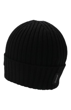 Детского шерстяная шапка MONCLER черного цвета по цене 16900 руб., арт. G2-954-9Z749-20-M1131 | Фото 2 Детского шерстяная шапка MONCLER черного цвета, арт. G2-954-9Z749-20-M1131 | Фото 2 (Материал: Шерсть)
