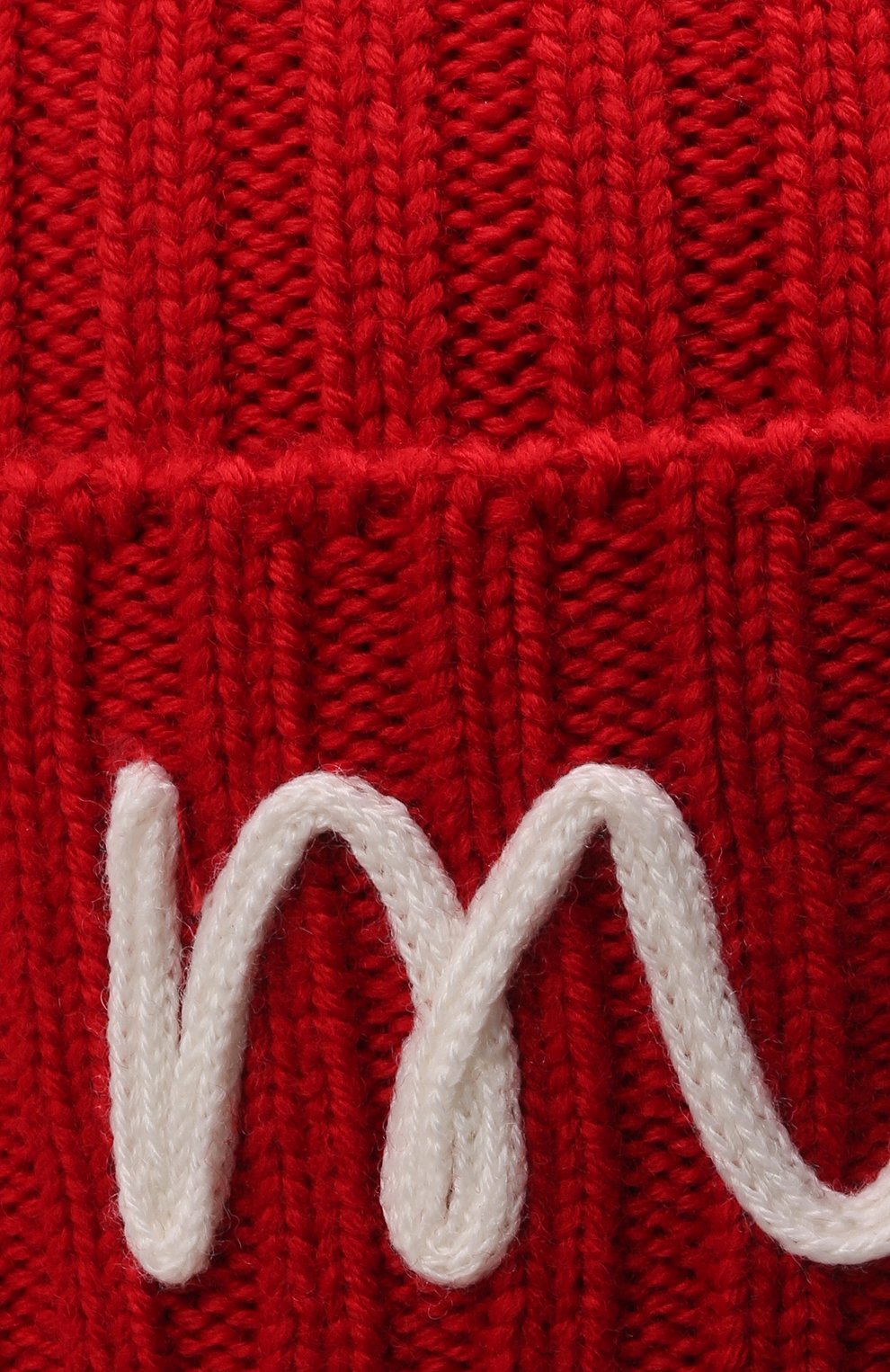 Детского шерстяная шапка MONCLER красного цвета, арт. G2-954-9Z749-20-M1131 | Фото 3 (Материал: Текстиль, Шерсть)