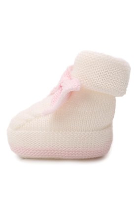 Детские шерстяные пинетки BABY T белого цвета по цене 4295 руб., арт. 21AI133SA | Фото 2 Детские шерстяные пинетки BABY T белого цвета, арт. 21AI133SA | Фото 2 (Материал: Шерсть, Текстиль)