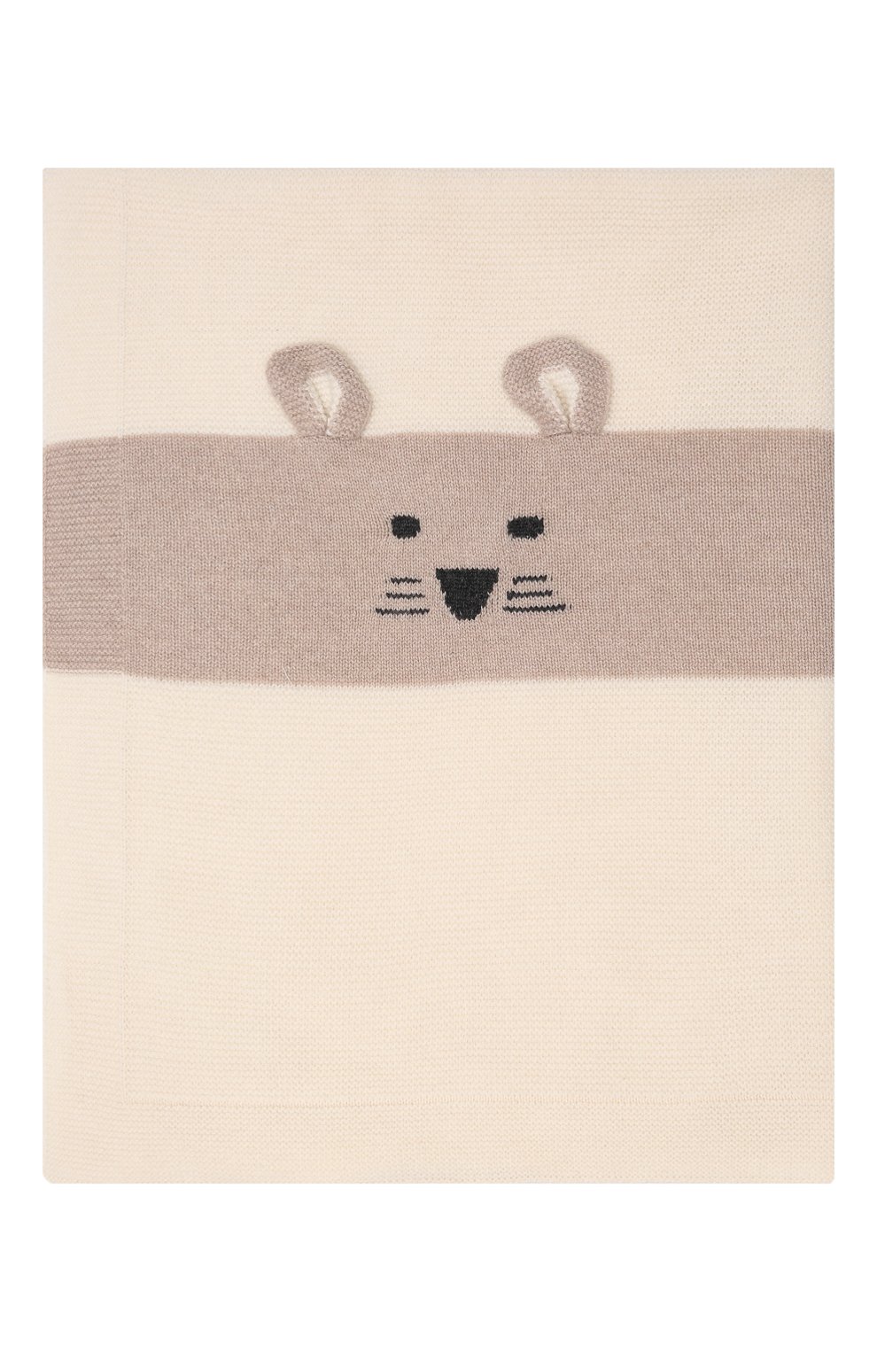 Детского шерстяное одеяло BABY T кремвого цвета, арт. 21AI152C0 | Фото 4 (Материал: Текстиль, Шерсть)
